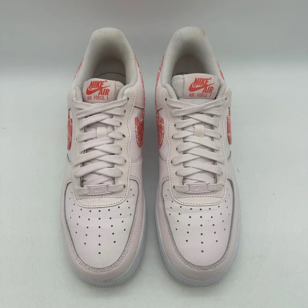 Nike FD1448-664 Womens Size 11 Pearl Pink Air Force 1 Low Pink Paisley Sneakers